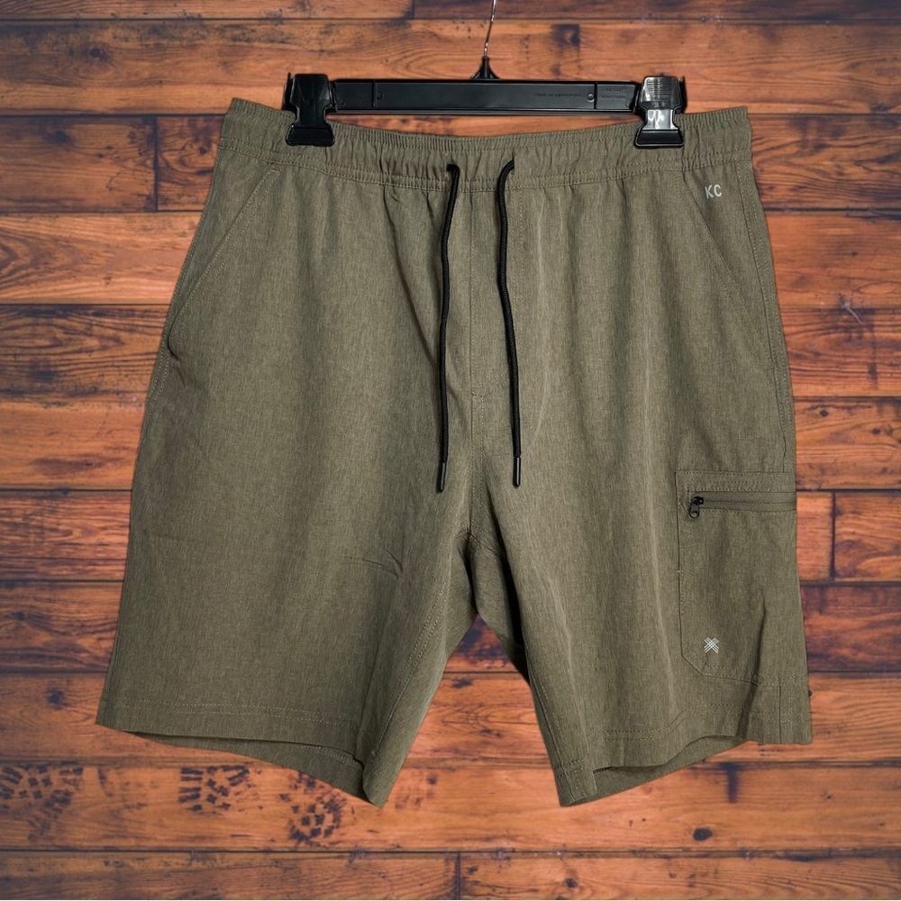 Kenneth Cole Lined Tan‎ Swim Trunk Shorts Medium